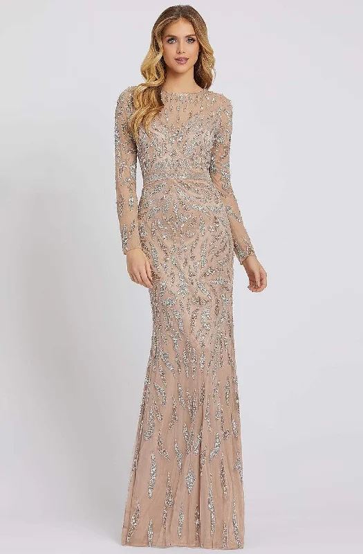 women's handmade dressesMac Duggal Evening - 5124D Jewel Long Sleeves Evening Dress