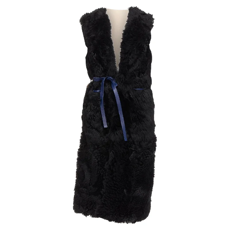 women's coats for fall and winter transitionsMarni lamb shearling fur leather belted belt