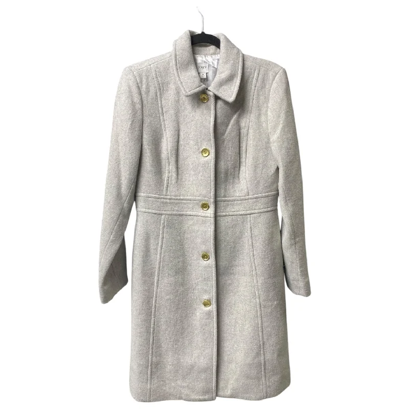 women's coats for those who prefer classic over trendyCoat Wool By J. Crew In Grey, Size: 8