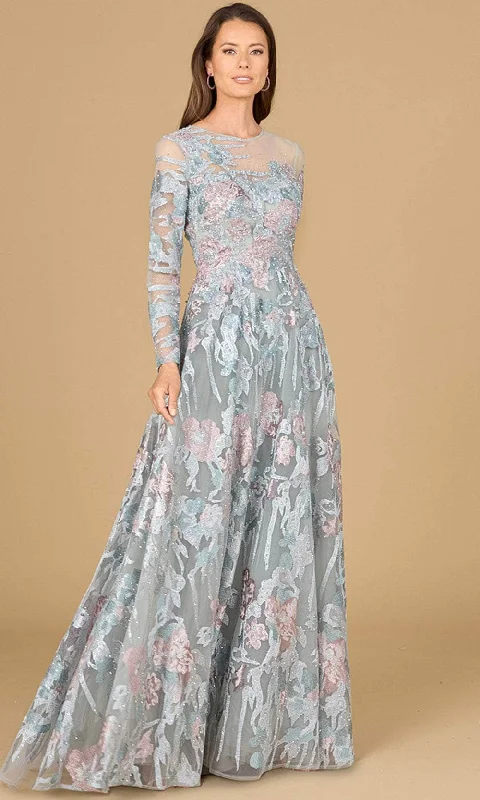 women's pastel dressesLara Dresses 29145 - Illusion Jewel A-Line Evening Gown