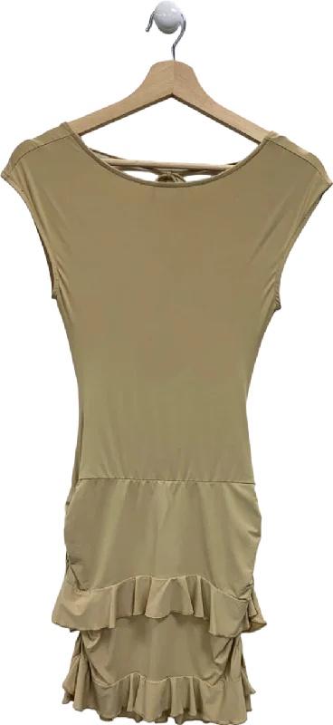 women's wedding guest dressesLioness Pale Khaki Oui Oui Mini Dress UK XS