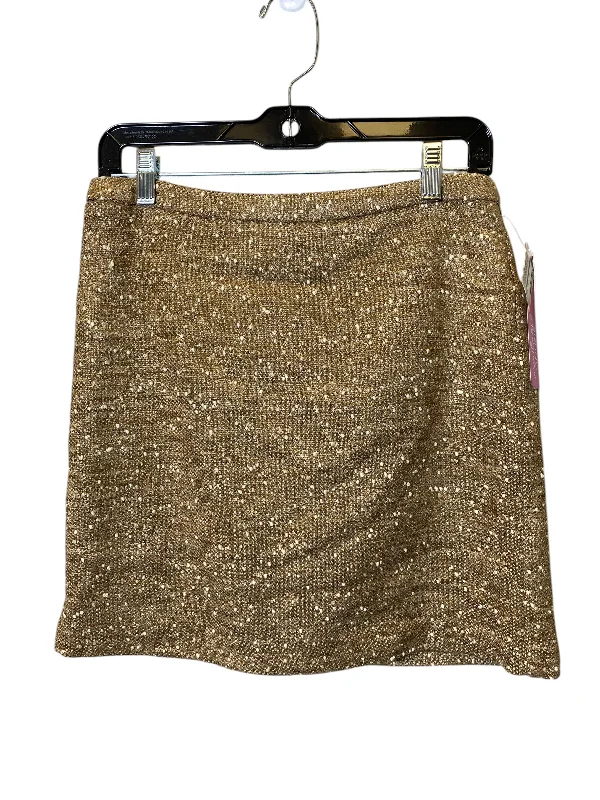 women's high-slit skirtsSkirt Mini & Short By Apt 9 In Gold, Size: 2