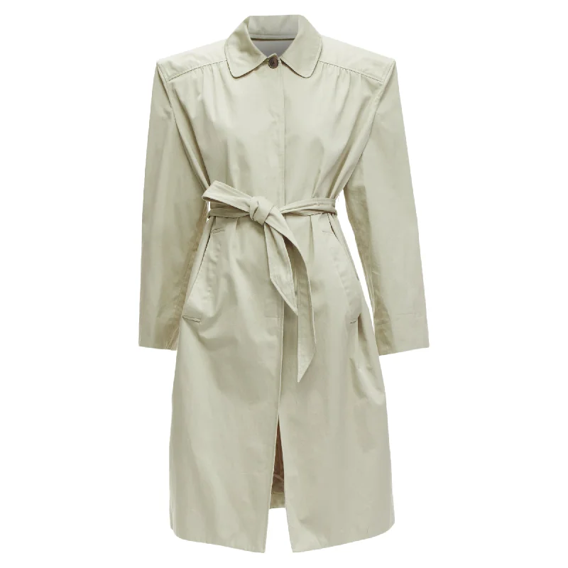 women's coats for those who appreciate timeless fashionBalenciaga Demna boxy oversized shoulder belted trench coat