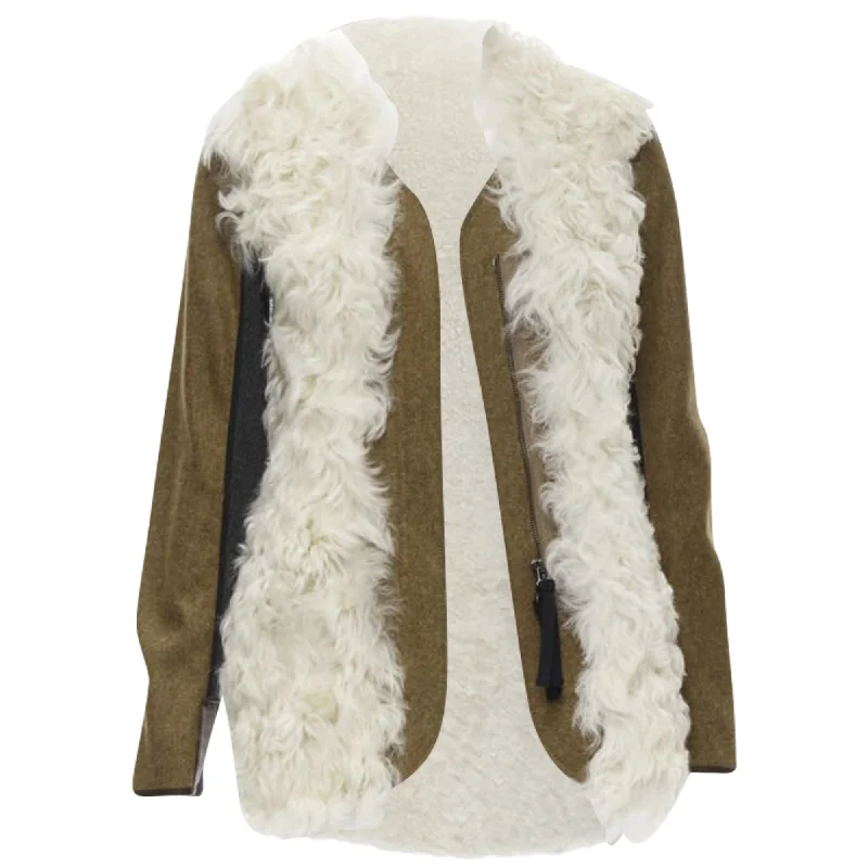 women's coats for hikingMarni lamb shearling fur wool sleeves winter coat