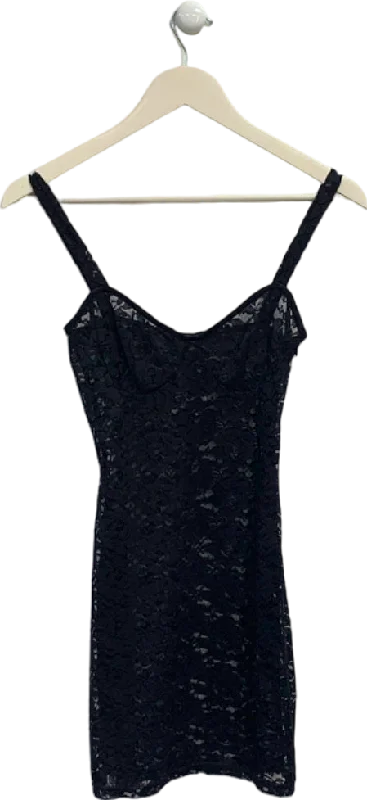 women's vintage dressesSuperdown Black Lace Mini Dress XS