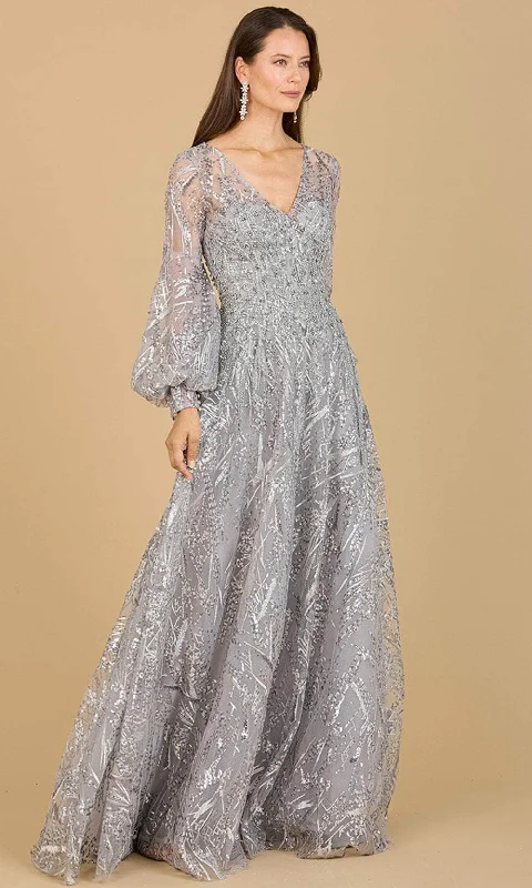 women's eco-friendly dressesLara Dresses 29198 - Bishop Sleeve Lace Evening Gown