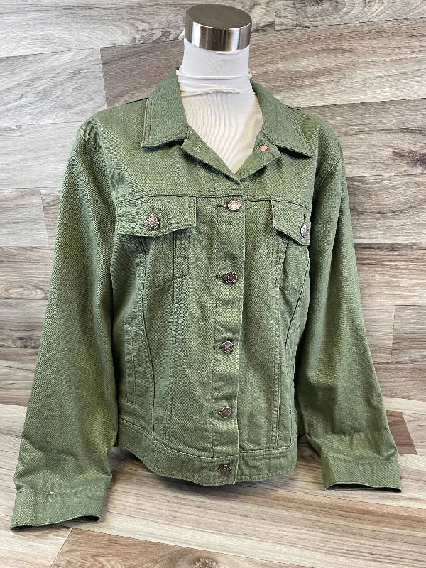 modern women's coatsJacket Denim By Old Navy In Green, Size: Xl