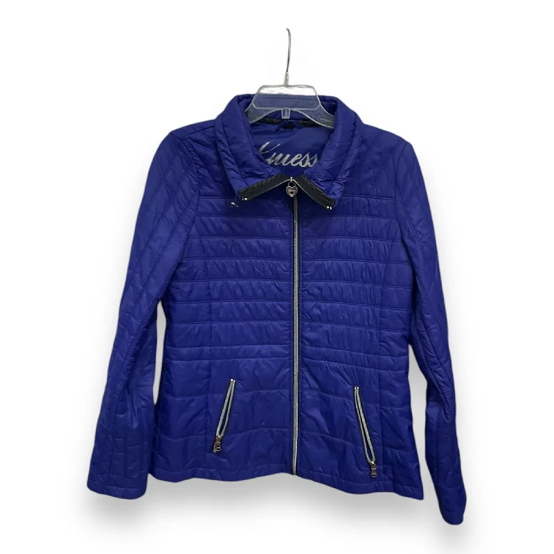 leather coats for womenJacket Puffer & Quilted By Guess In Blue, Size: M