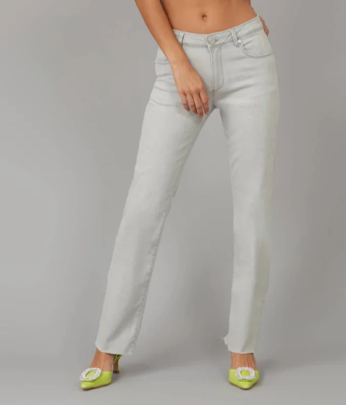 women's denim jeans for formal eventsJasper Mid Rise Straight Jeans In Pale Taupe