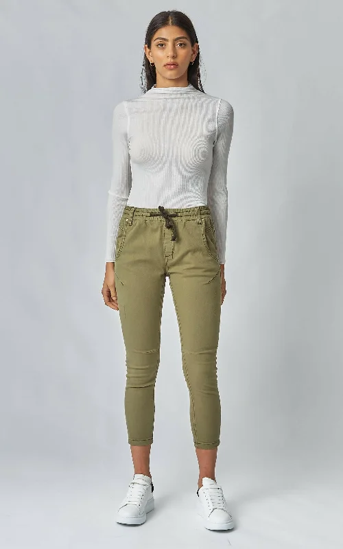 women's distressed denim jeans with holesActive Khaki Jeans