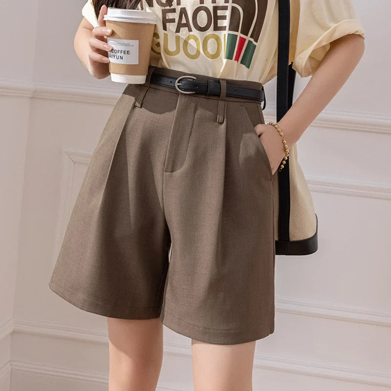 women's chic pantsFashionSierra - New Fashion High Waist Short Pants Spring Summer Casual Office Ladies Loose Shorts Women 2024 Shorts