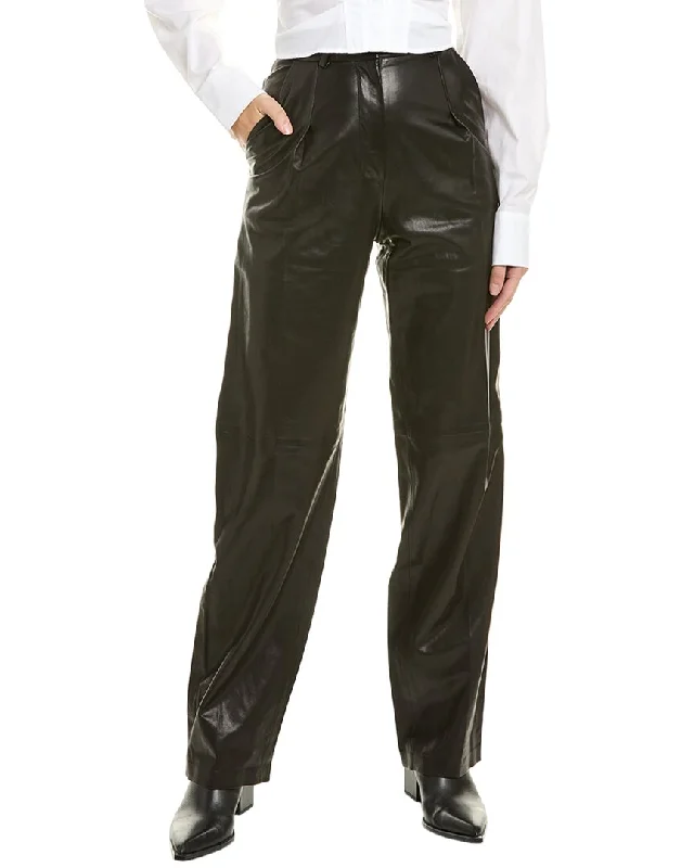 women's clubbing pantsIRO Eveli Leather Pant