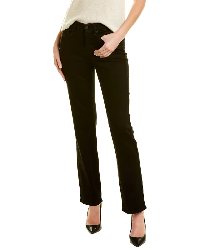 women's straight-leg pantsNYDJ Straight Black Crop Jean