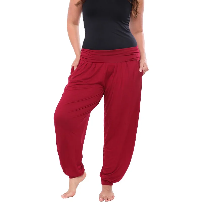 women's high-waisted pantsPlus Womens Knit Pull On Jogger Pants