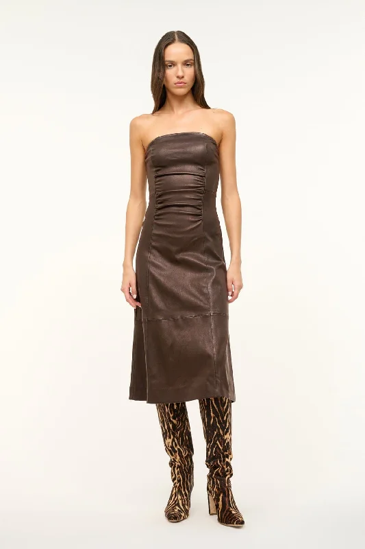 women's handmade dressesBOWERY LEATHER DRESS | TIRAMISU