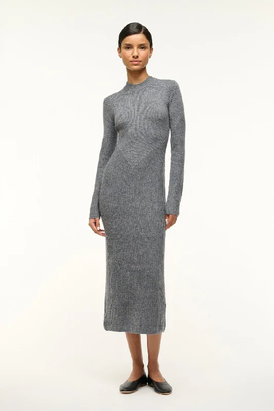 women's machine-washable dressesRAMONA DRESS | CHARCOAL GREY