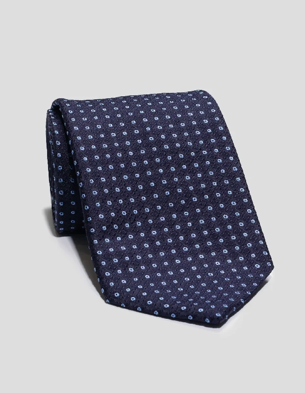 women's beach dressesSILK JACQUARD FOULARD TIE - BLUE/NAVY