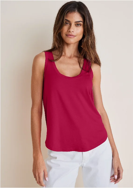 women's tall dressesScoop Neck Tank - Red