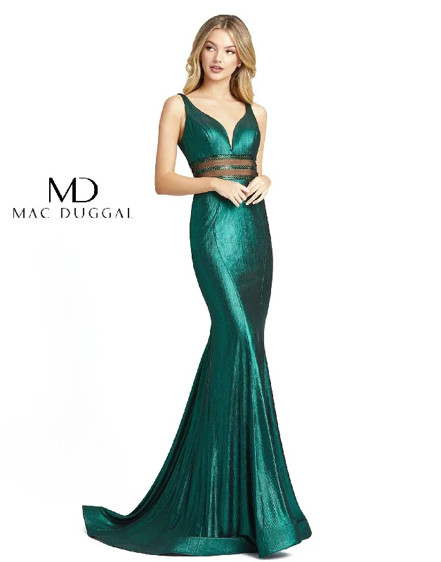 women's limited-edition dressesMac Duggal 40960 Prom Long Metallic Mesh Formal Gown