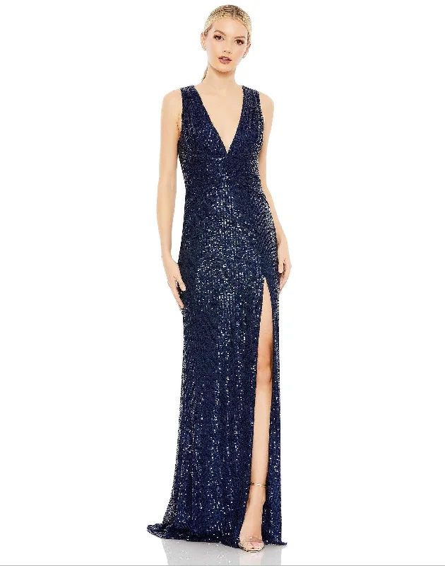 women's high-end dressesMac Duggal 26598 Prom Long Sleeveless Sequins Gown