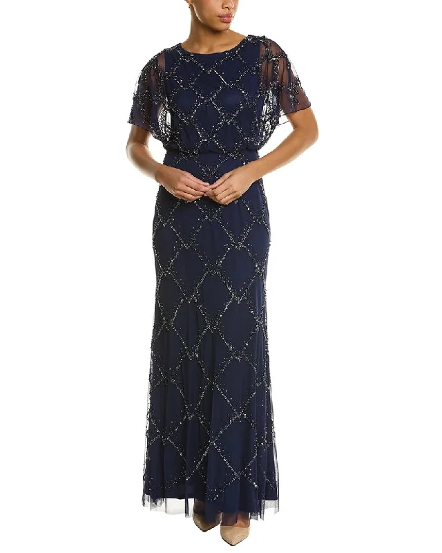 women's wedding guest dressesAdrianna Papell Beaded Gown