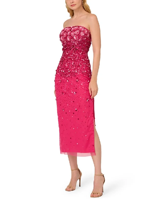 women's casual Friday dressesAdrianna Papell Beaded Strapless Gown