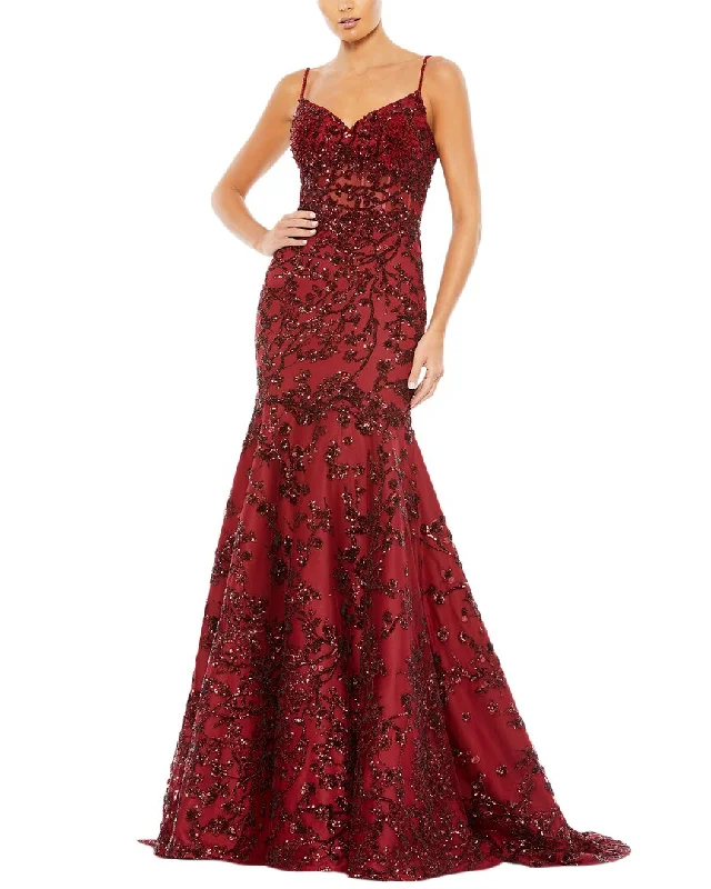 women's wrap dressesMac Duggal Trumpet Gown