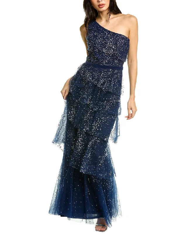 women's designer dressesMarchesa Notte Tiered Gown