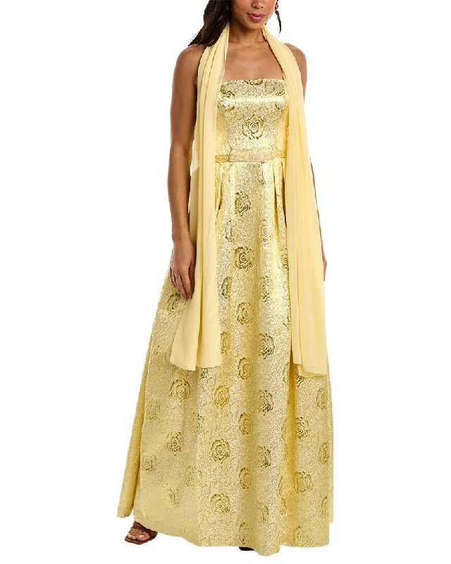 women's solid color dressesMikael Aghal Gown