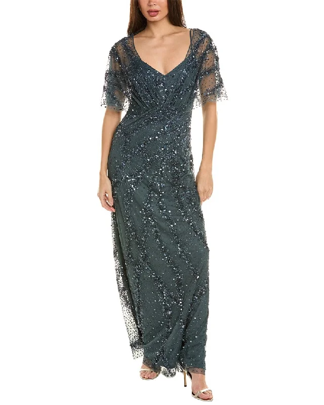 women's curve-hugging dressesTheia Embellished Gown